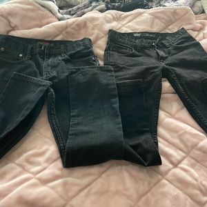 2 pairs of boys size 8 light black denim jeans